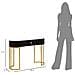Tavolo Consolle Vkh614-nero-legno-100x43x74 Cm - Foto miniatura 8