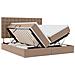 Letto con contenitore e LED Cappuccino 200 x 200 cm - Foto miniatura 1