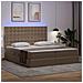 Letto con contenitore e LED Cappuccino 200 x 200 cm - Foto miniatura 6