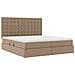 Letto con contenitore e LED Cappuccino 200 x 200 cm - Foto miniatura 7