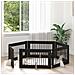 Cancello per cani con supporti 6 pcs Rovere Nero 100 x 60 cm - Foto miniatura 2