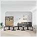 Cancello per cani con supporti 6 pcs Rovere Nero 100 x 60 cm - Foto miniatura 3