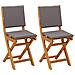 Sedie Bistro da Giardino 2 pcs Grigio Scuro 38 x 46 x 85 cm - Foto miniatura 1