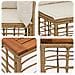 Set Divano da Giardino 7 pcs Naturale e Bianco Crema polyrattan - Foto miniatura 6