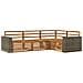 Set di divani da esterno 4 pcs Naturale 255,5 x 176,5 x 73 cm - Foto miniatura 1