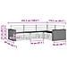 Set di divani da esterno 4 pcs Naturale 255,5 x 176,5 x 73 cm - Foto miniatura 6
