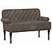 Loveseat con bottoni imbottiti Grigio Scuro 120 x 65 x 78 cm - Foto miniatura 1