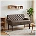 Loveseat con bottoni imbottiti Grigio Scuro 120 x 65 x 78 cm - Foto miniatura 2