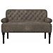 Loveseat con bottoni imbottiti Grigio Scuro 120 x 65 x 78 cm - Foto miniatura 3