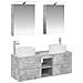 Set di mobili per il bagno 5 pcs Grigio Cemento - Foto miniatura 1