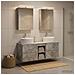 Set di mobili per il bagno 5 pcs Grigio Cemento - Foto miniatura 2