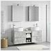 Set di mobili per il bagno 5 pcs Grigio Cemento - Foto miniatura 4