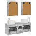 Set di mobili per il bagno 5 pcs Grigio Cemento - Foto miniatura 8