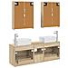 Set di mobili per il bagno 5 pcs Rovere Sonoma - Foto miniatura 8