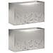 Vaso da giardino 2 pz Argento 80 x 20 x 49 cm Acciaio Inox - Foto miniatura 1