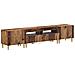 Mobile TV LED a 5 pezzi Legno antico Legno ingegnerizzato - Foto miniatura 1