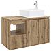 Set di mobili per il bagno 2 pz Rovere Artigianale - Foto miniatura 1