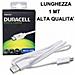 1m USB - microUSB 1m USB A Micro-USB A Bianco cavo USB - Foto miniatura 4