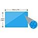 Telo Copripiscina Solare Copertura Rettangolare Pe 549 X 274 Cm Blu - Foto miniatura 3