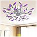 Lampada Da Soffitto Bianca E Viola Con Cristalli Acrilici 5 E14 - Foto miniatura 1