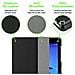 Custodia Per Tablet Compatibile Con Huawei Mediapad T3 8 (8.0"" Zoll) In Nero Satin - Coperchio Protettiva Ultra Sottile Senza Funzione Auto Wake Up E Stand - Foto miniatura 3
