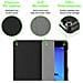 Custodia Per Tablet Compatibile Con Huawei Mediapad T3 8 (8.0"" Zoll) In Nero Satin - Coperchio Protettiva Ultra Sottile Senza Funzione Auto Wake Up E Stand - Foto miniatura 7