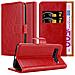 Custodia Compatibile Con Samsung Galaxy S10 Plus In Rosso Vinaccia - Coperchio Protettiva Con Chiusura Magnetica, Funzione Stand E Tasca Per Le Carte - Foto miniatura 1