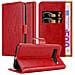 Custodia Compatibile Con Samsung Galaxy S10 Plus In Rosso Vinaccia - Coperchio Protettiva Con Chiusura Magnetica, Funzione Stand E Tasca Per Le Carte - Foto miniatura 4