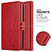 Custodia Compatibile Con Samsung Galaxy S10 Plus In Rosso Vinaccia - Coperchio Protettiva Con Chiusura Magnetica, Funzione Stand E Tasca Per Le Carte - Foto miniatura 8