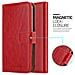 Custodia Compatibile Con Samsung Galaxy S10 Plus In Rosso Vinaccia - Coperchio Protettiva Con Chiusura Magnetica, Funzione Stand E Tasca Per Le Carte - Foto miniatura 2