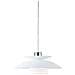 Sospensione A Soffitto A Cupola A 1 Luce Cromo, Vetro Opalino, E14 - Foto miniatura 1
