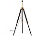 Lampada A Treppiede Nero E Oro In Massello Di Teak 141 Cm - Foto miniatura 3
