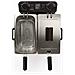 Doc217 Friggitrice Doppia 2 X 3 L In Acciaio 3300w - Nero + Grigio - Foto miniatura 6