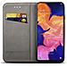 Cover Per Samsung A10, Nero - Custodia A Libro Flip Smart Magnetica Con Appoggio E Porta Carte - Foto miniatura 5