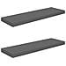 Scaffali A Parete 2 Pz Grigio Lucido 80x23,5x3,8 Cm In Mdf - Foto miniatura 2