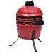 Barbecue Affumicatore 2 In 1 Kamado In Ceramica 56 Cm Rosso - Foto miniatura 5