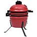 Barbecue Affumicatore 2 In 1 Kamado In Ceramica 56 Cm Rosso - Foto miniatura 6