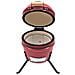 Barbecue Affumicatore 2 In 1 Kamado In Ceramica 56 Cm Rosso - Foto miniatura 8