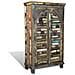 Libreria Multicolore in Legno Riciclato con 3 Scaffali e 2 Ante - Foto miniatura 1