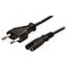 VLEP11040B20, Maschio / femmina, Power plug type C, C7 coupler, Nero, Cloruro di polivinile (PVC)  - Foto miniatura 3