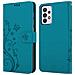 Cadorabo Custodia Compatibile Con Samsung Galaxy A33 5g In Blu Fiore - Coperchio Protettivo In Design Floreale Con Chiusura Magnetica, Funzione Stand E Slot Per Carte - Foto miniatura 7