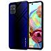 Custodia Compatibile Con Samsung Galaxy A71 4g - Ottica A Strisce In Cobalto Viola - Coperchio Protettivo In Vetro Temperato E Silicone Tpu - Foto miniatura 1