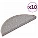 Tappetini per Scale 10 pz 65x24x4 cm Marrone Chiaro - Foto miniatura 1