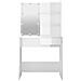 Toeletta Con Led Bianco Lucido 74,5x40x141 Cm - Foto miniatura 11