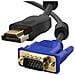 Cavo Hdmi Maschio Verso Vga Maschio 15 Pin 1,8m Trasmissiome Audio E Video Nero - Foto miniatura 3