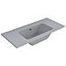 Lavabo Ad Incasso Mineral Marmo Colore Grigio Cenere Mobile Composizione Bagno *** Misure : 101x46 Cm - Foto miniatura 1