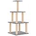 Albero Per Gatti Con Tiragraffi In Sisal Grigio Chiaro 111 Cm - Foto miniatura 1