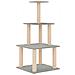 Albero Per Gatti Con Tiragraffi In Sisal Grigio Chiaro 111 Cm - Foto miniatura 3