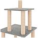 Albero Per Gatti Con Tiragraffi In Sisal Grigio Chiaro 111 Cm - Foto miniatura 4