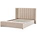 Letto Con Rete A Doghe Velluto Beige 180 X 200 Cm Noyers - Foto miniatura 2